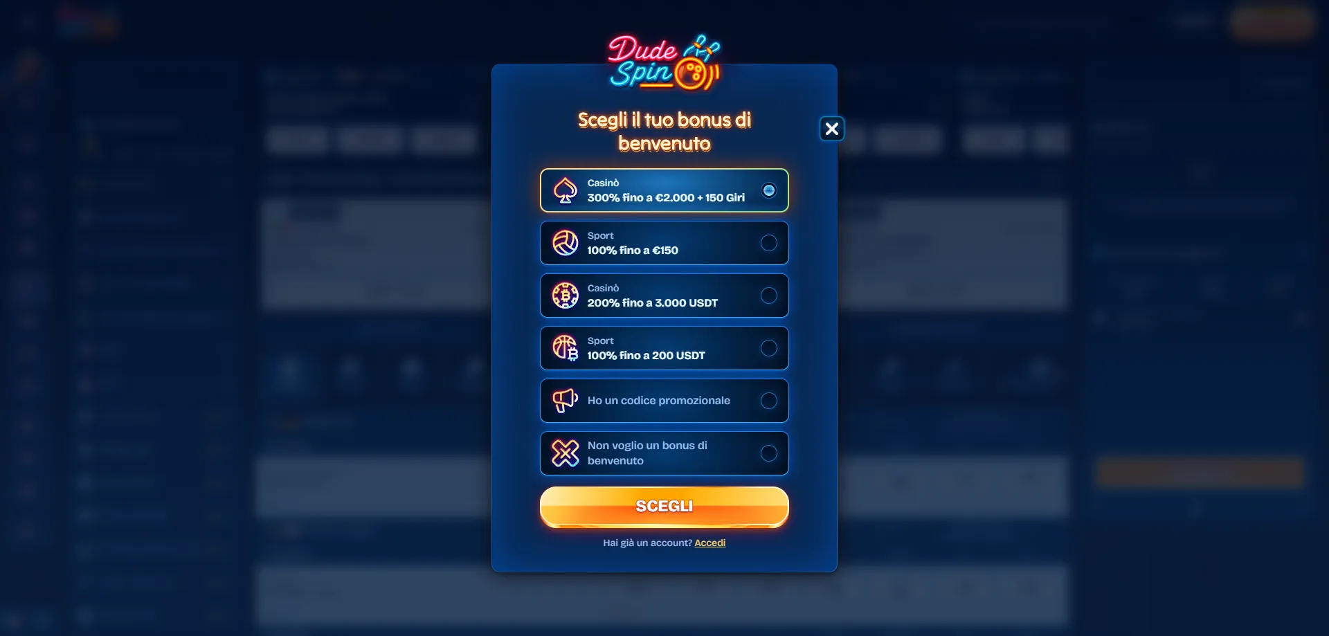 Registrazione al casinò Dudespin — procedura semplice in pochi minuti